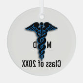 医学校卒業 ガラスオーナメント (裏面)