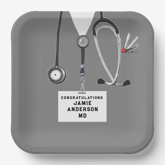 医学校卒業 ペーパープレート (正面)