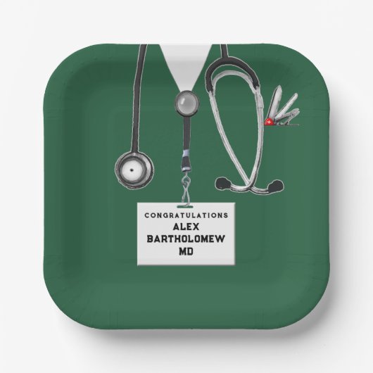 医学校卒業 ペーパープレート (正面)