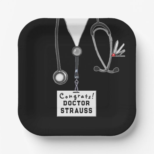 医学校卒業 ペーパープレート (正面)