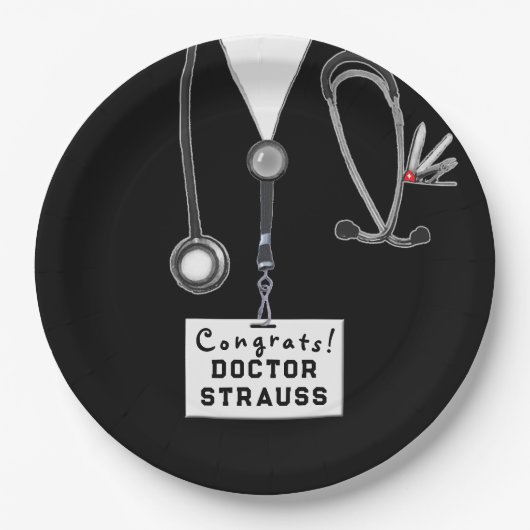 医学校卒業 ペーパープレート (正面)