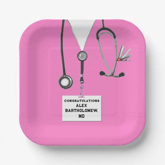 医学校卒業 ペーパープレート (正面)