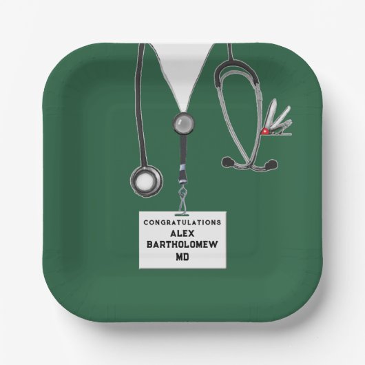 医学校卒業 ペーパープレート (正面)