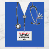 医学校卒業 ワインラベル (シングルラベル)