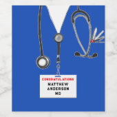 医学校卒業 ワインラベル (シングルラベル)