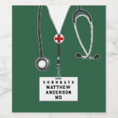 医学校卒業 ワインラベル (シングルラベル)