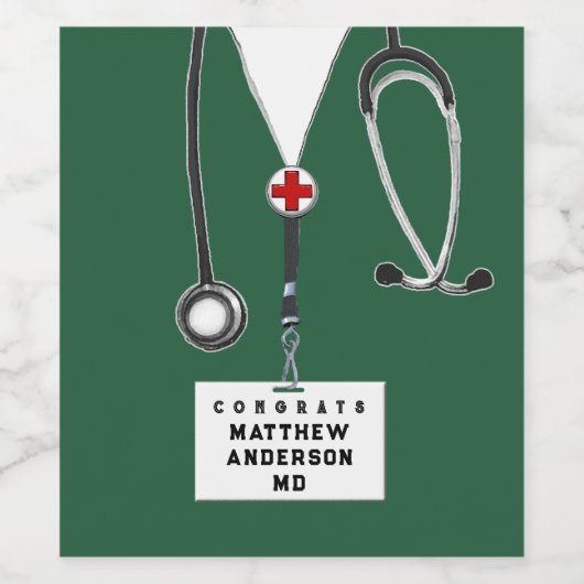 医学校卒業 ワインラベル (シングルラベル)