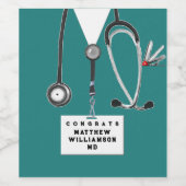 医学校卒業 ワインラベル (シングルラベル)