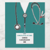 医学校卒業 ワインラベル (シングルラベル)