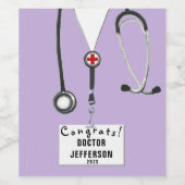 医学校卒業 ワインラベル (シングルラベル)