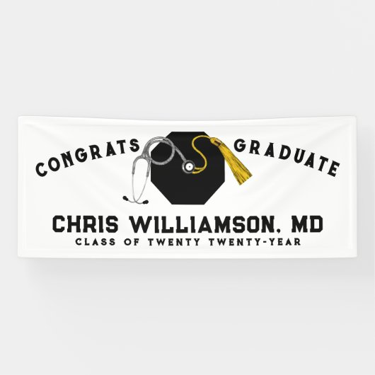 医学校卒業 横断幕 (横)