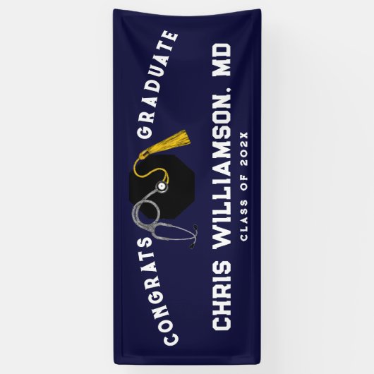 医学校卒業 横断幕 (縦)