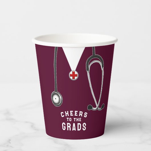 医学校卒業 紙コップ (正面)