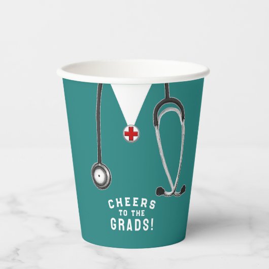 医学校卒業 紙コップ (正面)