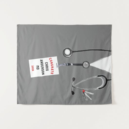 医学校博士卒業式バナータペストリー タペストリー (正面(横))