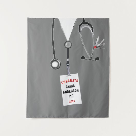 医学校博士卒業式バナータペストリー タペストリー (正面)