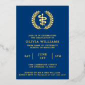 医学校海軍金ゴールド卒業党 箔招待状 (正面)