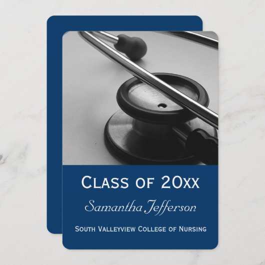 医学校看護写真卒業 セーブザデート (正面/裏面)