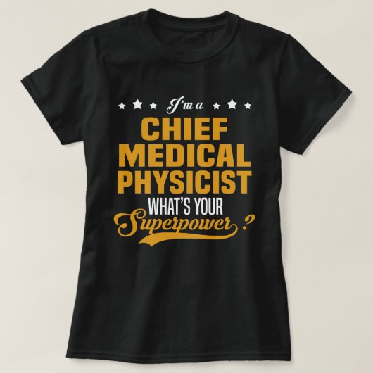 医学物理学者の長 Tシャツ (デザイン正面)