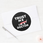 医学生おもしろいが私を信頼して医者に近い ラウンドシール (封筒)