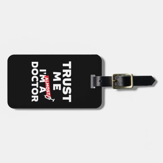 医学生おもしろいが私を信頼して医者に近い ラゲッジタグ (正面横)