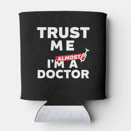 医学生おもしろいが私を信頼して医者に近い 缶クーラー (裏面)