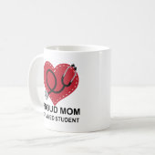 医学生のハートのギフトのお母さん コーヒーマグカップ (正面左)