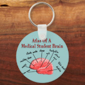 医学生の脳図 キーホルダー (正面)