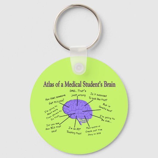 医学生の脳図#2 キーホルダー (正面)