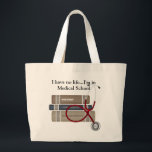 医学生トートバッグ ラージトートバッグ<br><div class="desc">3冊の医用文字本と聴診器を備えた便利なトートバッグは、「私には命がない…医学部にいる」というスローガンを添えている。すべての医学生または看護学校の学生のための完璧な贈り物。言葉とフォントとカスタマイズフォントの色で簡単。さまざまなサイズと複数のスタイルで利用可能。ギフト素晴らしを！あなたは何を探してるのか？当社のすべての製品はカスタム、追加料金なしでニーズを満たすように設計できる。askcottonlamb@gmail.comで連絡お問い合わせ製品をご用意：医学生Tシャツ</div>