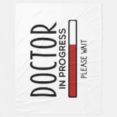 医学生ドクター進行中 フリースブランケット (正面)