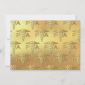 医学生助手PA卒業 紫金 招待状 (裏面)