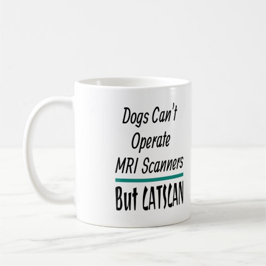 医学的なジョーク犬と猫のパパのジョークおもしろい コーヒーマグカップ (左)