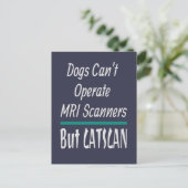 医学的なジョーク犬と猫のパパのジョークおもしろい ポストカード (スタンド正面)