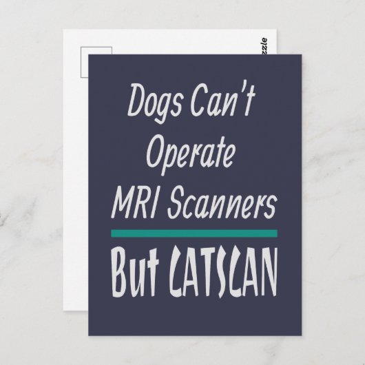 医学的なジョーク犬と猫のパパのジョークおもしろい ポストカード (正面/裏面)