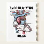 医学的な解剖学的ハート内の滑らかなリズム プランナー手帳 (裏面)