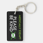 医学的にマスクを免除される顔 キーホルダー (裏面)