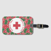 医学的パーソナライズされた注意糖尿病性贈与糖尿病 ラゲッジタグ (正面横)