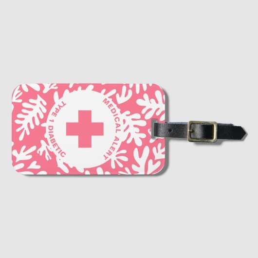 医学的パーソナライズされた注意糖尿病性贈与糖尿病 ラゲッジタグ (正面横)