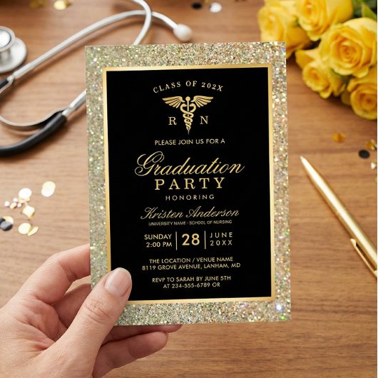 医学看護学校ロゴ 卒業パーティー 招待状