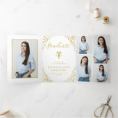 医学看護学校卒業発表 三つ折り招待状 (内部)