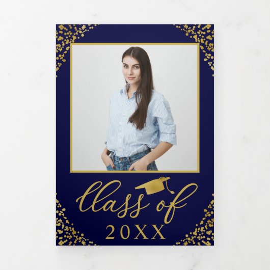 医学看護学校卒業発表 三つ折り招待状 (カバー)