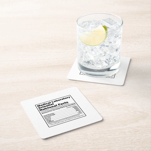 医学研究所科学者 |実験化学の才能 スクエアペーパーコースター (インサイチュ)