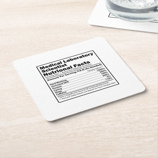 医学研究所科学者 |実験化学の才能 スクエアペーパーコースター (アングル)