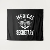 医学秘書の肩書きギフト タペストリー (正面(横))