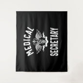 医学秘書の肩書きギフト タペストリー (正面)