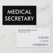 医学秘書 名刺 (正面/裏面)