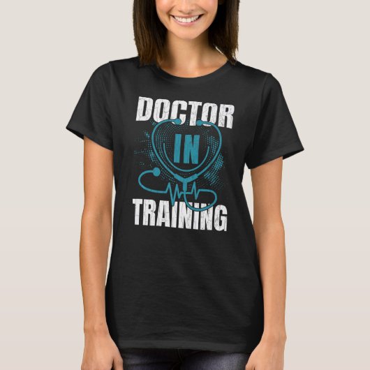 医学系学生グラフのトレーニングの医師 Tシャツ (正面)