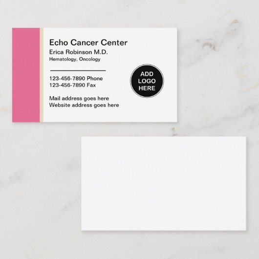 医学腫瘍学血液学博士 名刺 (正面/裏面)