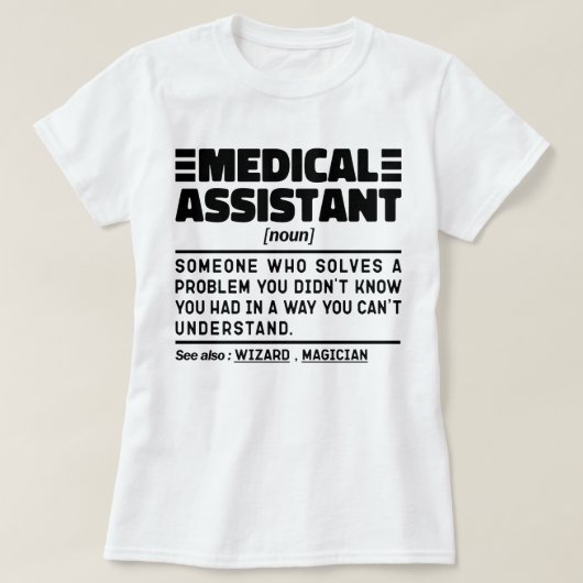 医学補助名詞薬学院生 Tシャツ (デザイン正面)